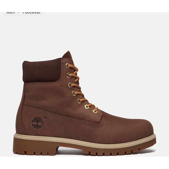 Timberland Mens 6 Inch Premium Waterproof Boot Dark Brown Nubuck Leather Sz 10